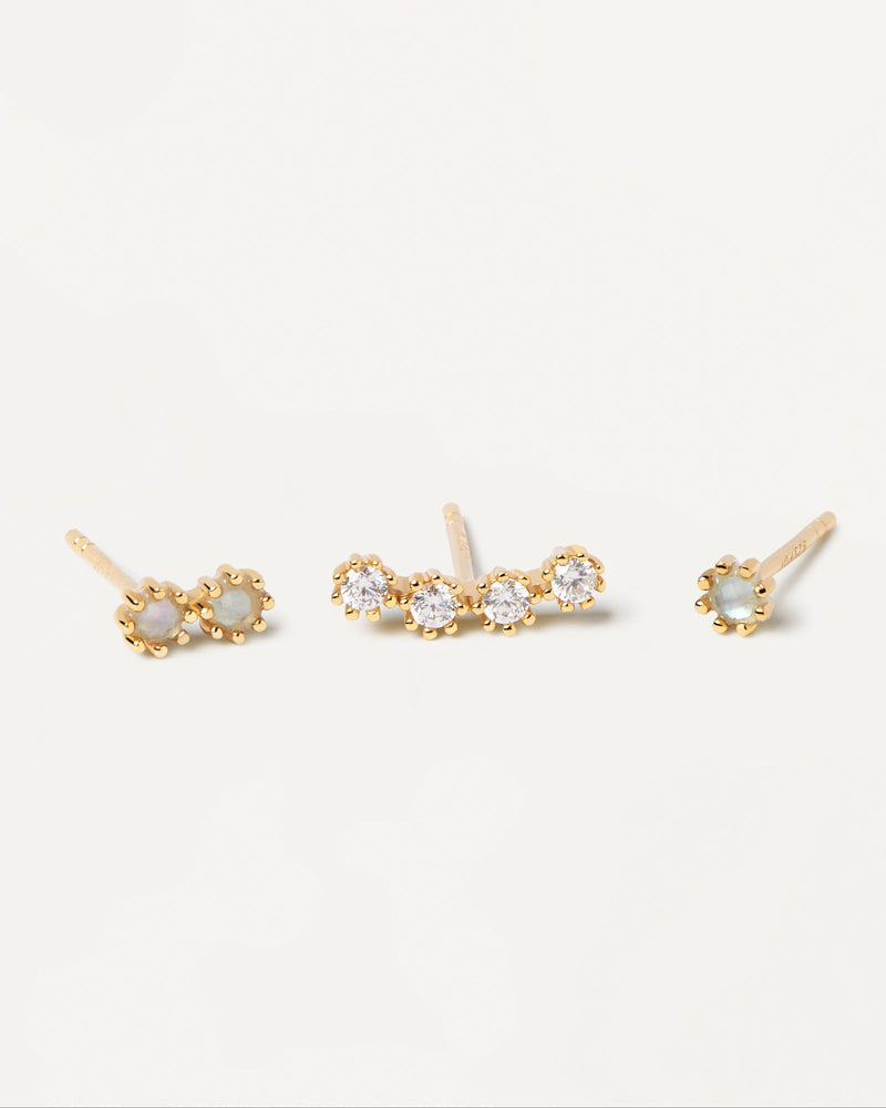 Set de Pendientes Ocean - 
  
    Plata de Ley / Baño de Oro 18K
  
