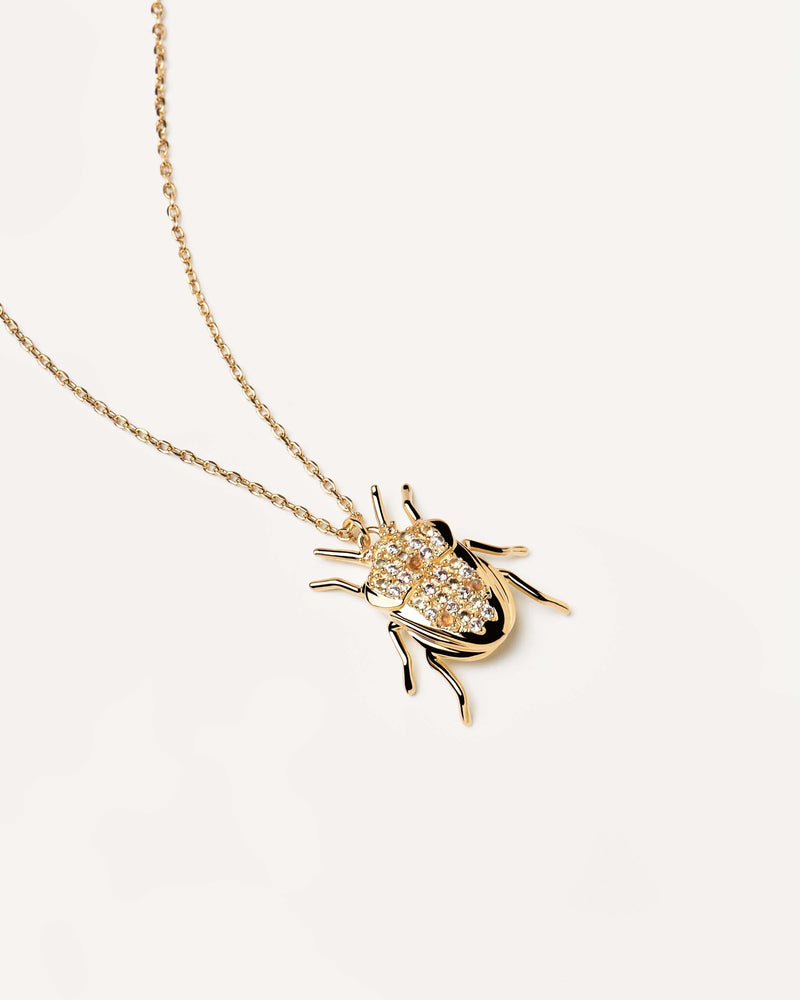 Luck Beetle Amulet Necklace - 
  
    Sterling Silver / 18K Gold plating
  
