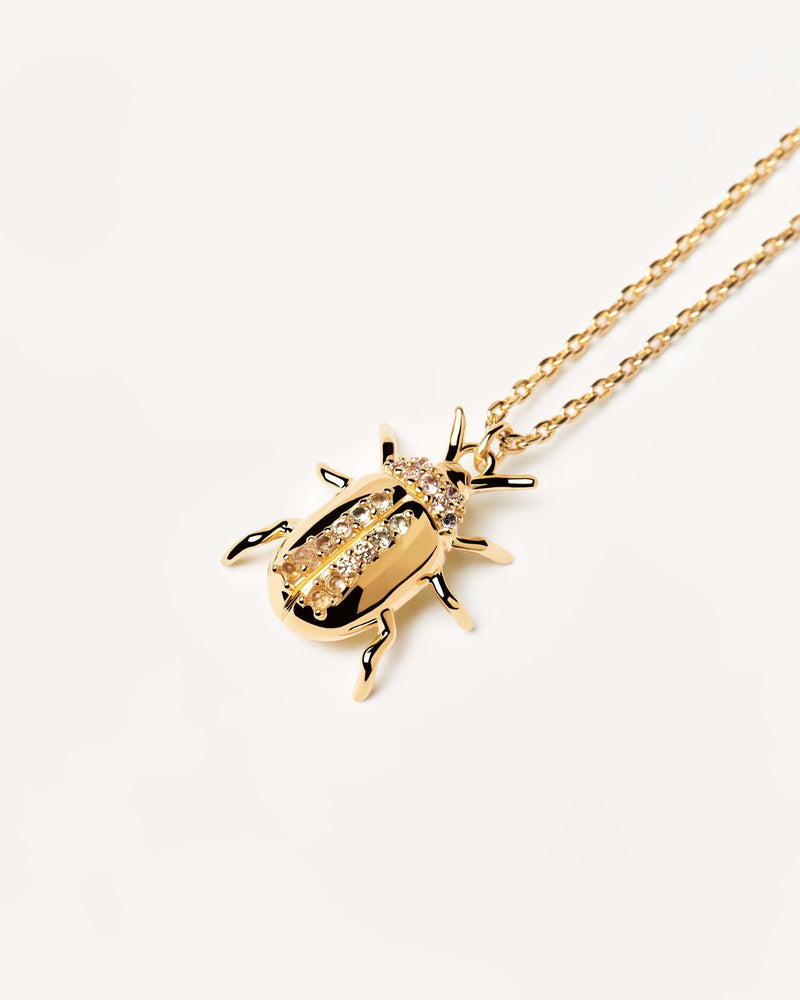 Balance Beetle Amulet Necklace - 
  
    Sterling Silver / 18K Gold plating
  
