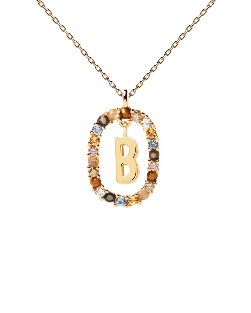 Letter B Necklace - 
  
    Sterling Silver / 18K Gold plating
  
