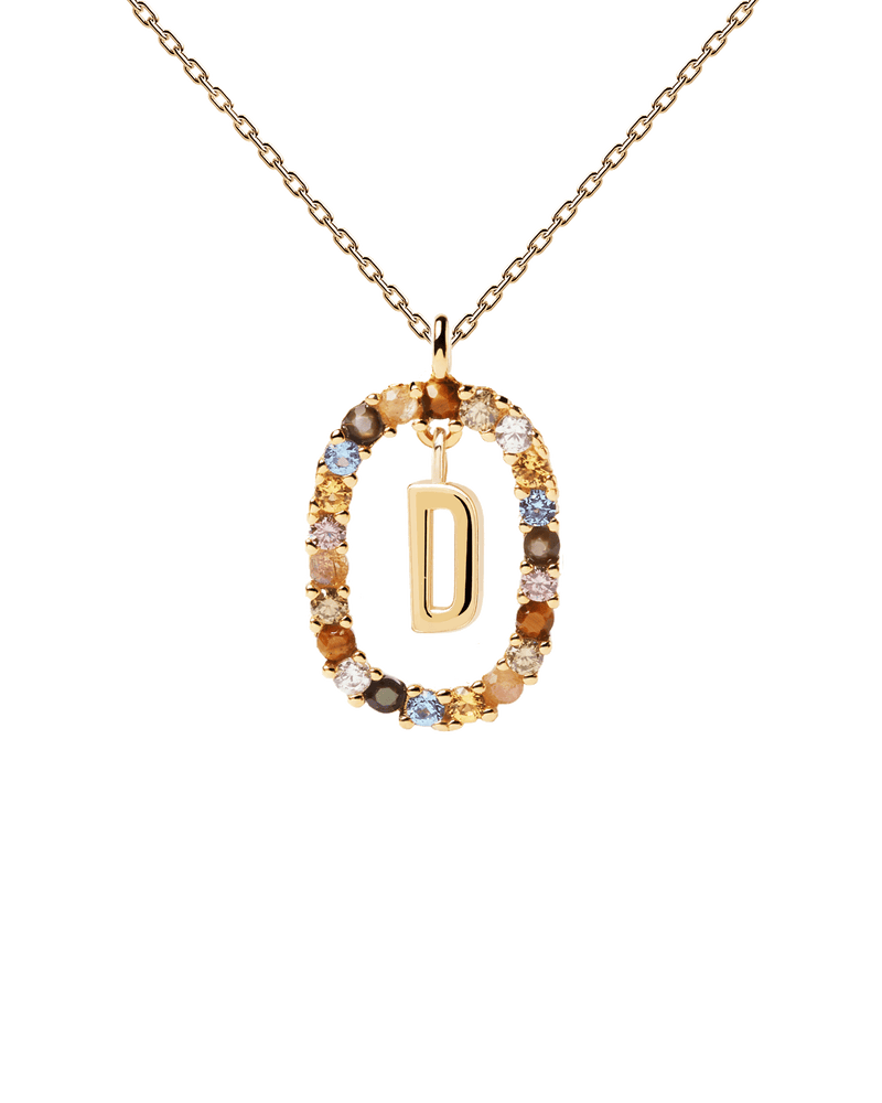 Letter D Necklace - 
  
    Sterling Silver / 18K Gold plating
  
