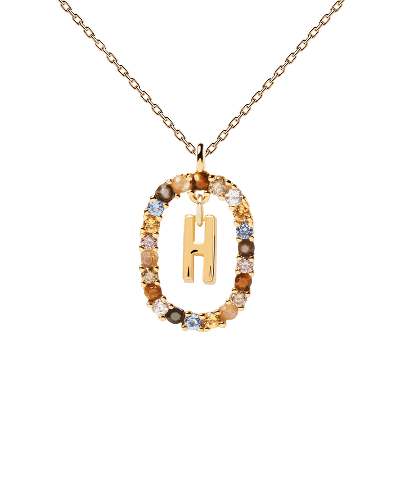 Letter H Necklace - 
  
    Sterling Silver / 18K Gold plating
  
