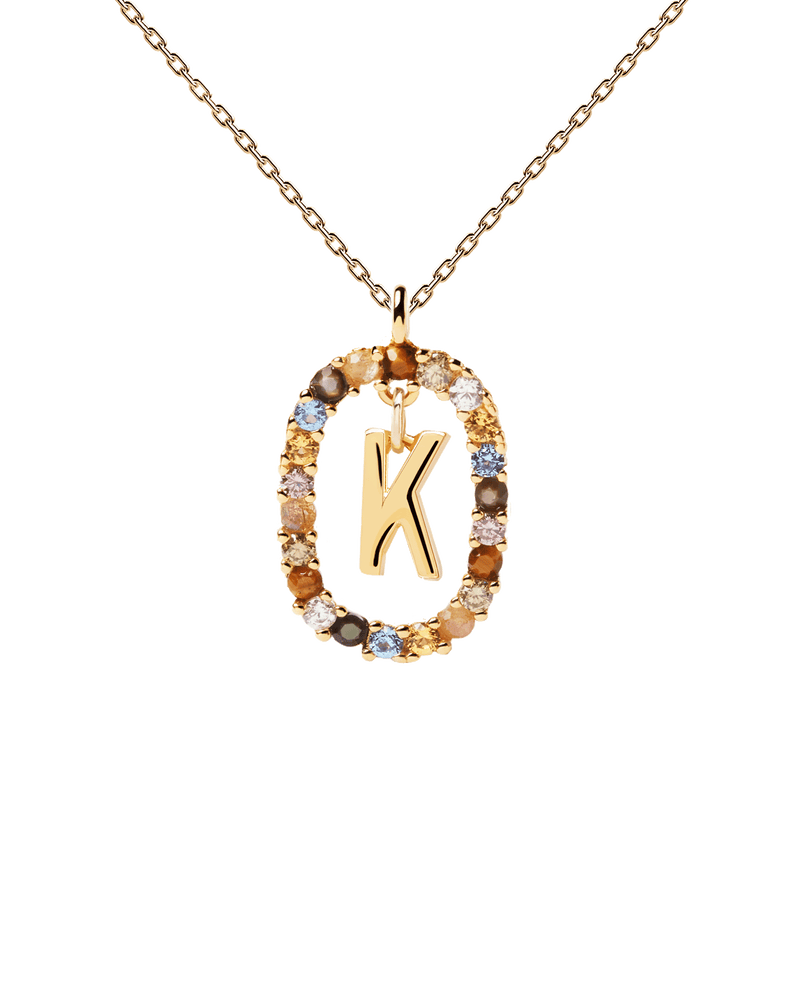 Letter K Necklace - 
  
    Sterling Silver / 18K Gold plating
  
