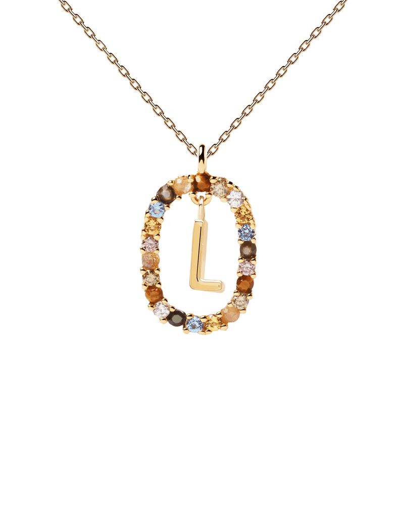 Letter L Necklace - 
  
    Sterling Silver / 18K Gold plating
  
