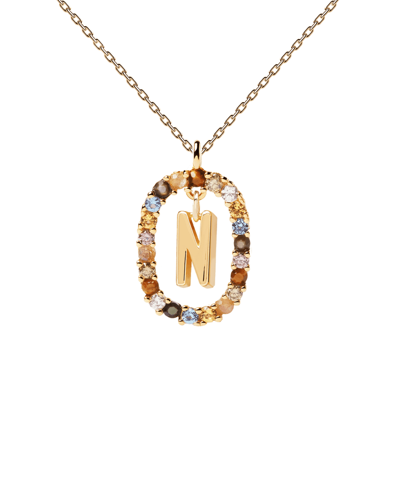 Letter N Necklace - 
  
    Sterling Silver / 18K Gold plating
  
