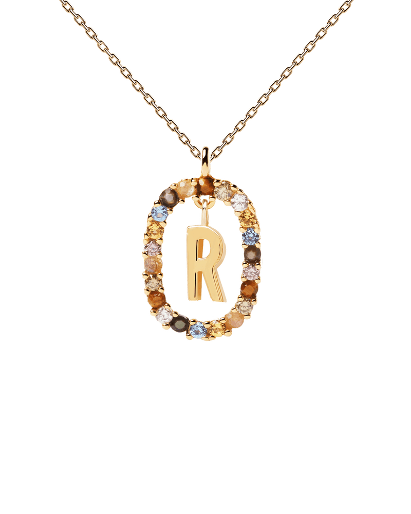 Letter R Necklace - 
  
    Sterling Silver / 18K Gold plating
  
