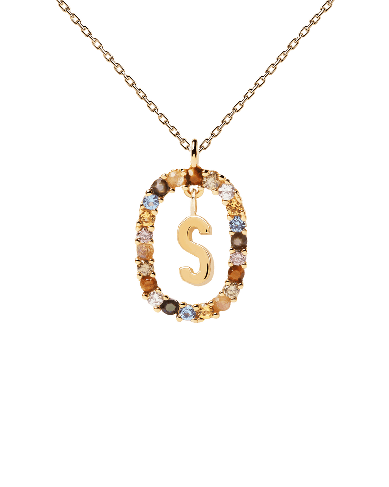 Letter S Necklace - 
  
    Sterling Silver / 18K Gold plating
  
