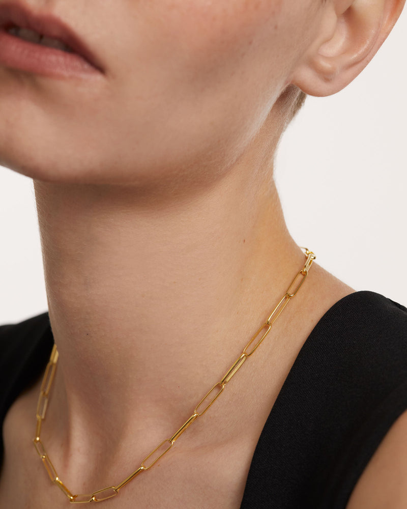 Big Statement Chain Necklace - 
  
    Sterling Silver / 18K Gold plating
  
