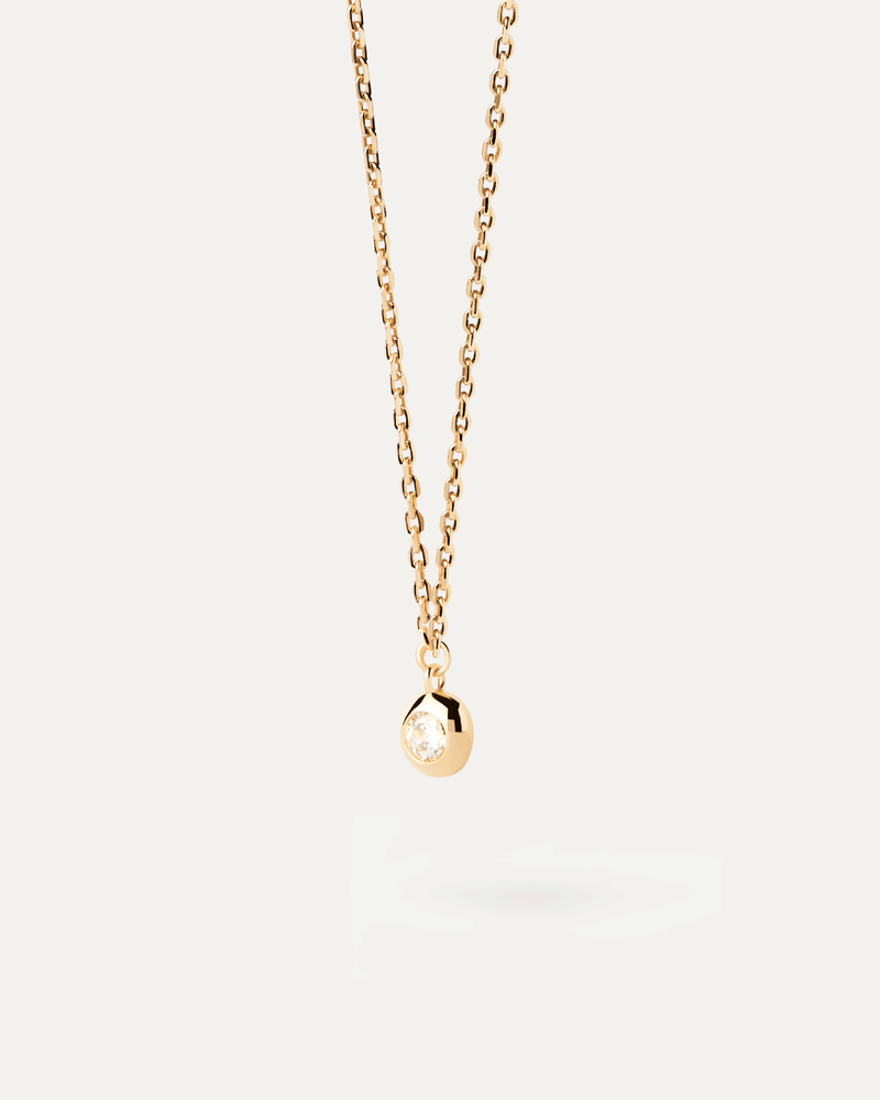 Collana punto luce Luna - 
  
    Argento sterling / Placcatura in Oro 18K
  
