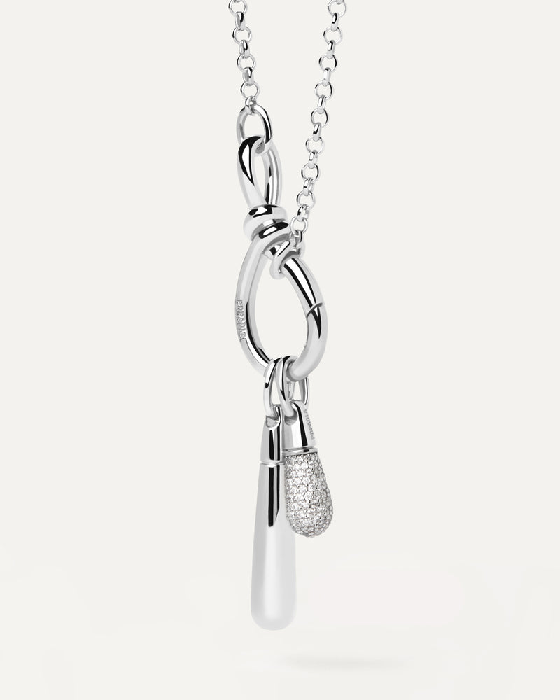 Pavé Drop Silver Pendant - 
  
    Sterling Silver
  
