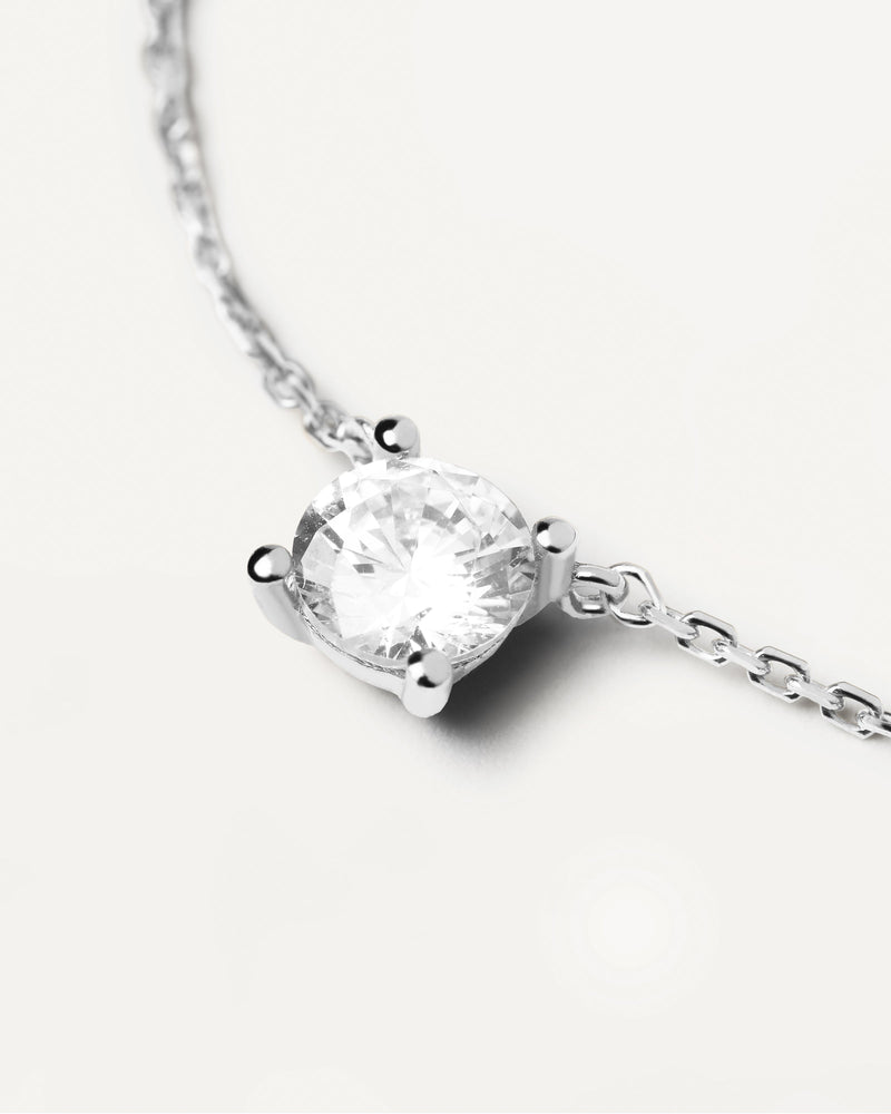 Collier en Diamants et en Or Blanc Solitaire Supreme - 
  
    Or blanc 18 carats / Placage Argent Rhodié
  
