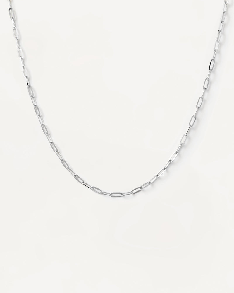 White Gold Cable Chain Necklace - 
  
    18K White gold / Rhodium silver plating
  
