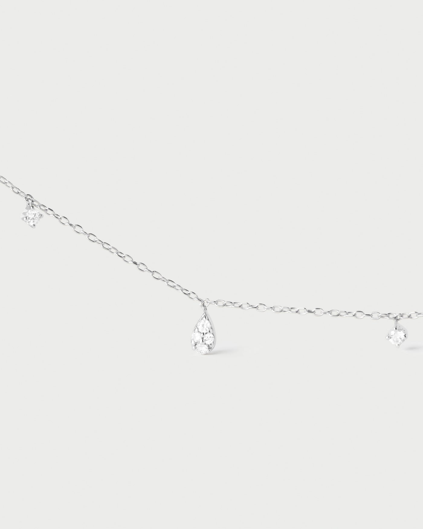 Diamonds and white gold Sandy necklace - 
  
    18K White gold / Rhodium silver plating
  
