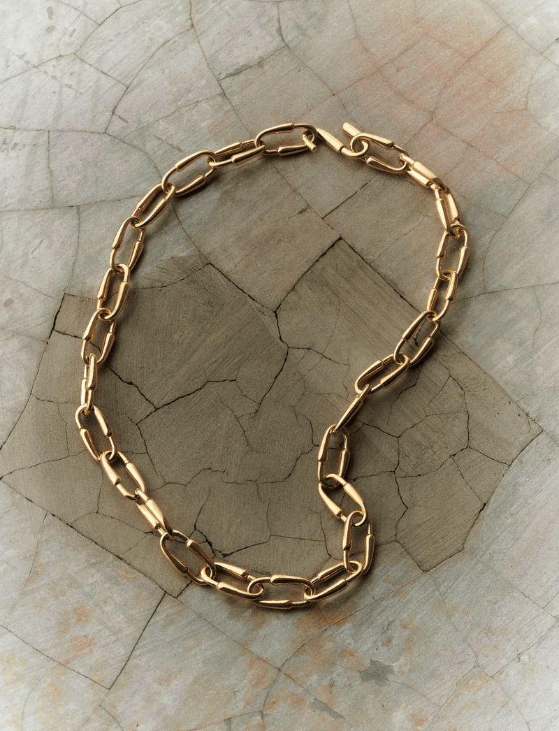 Loop gliederkette - 
  
    Messing / 18K Goldplattierung
  
