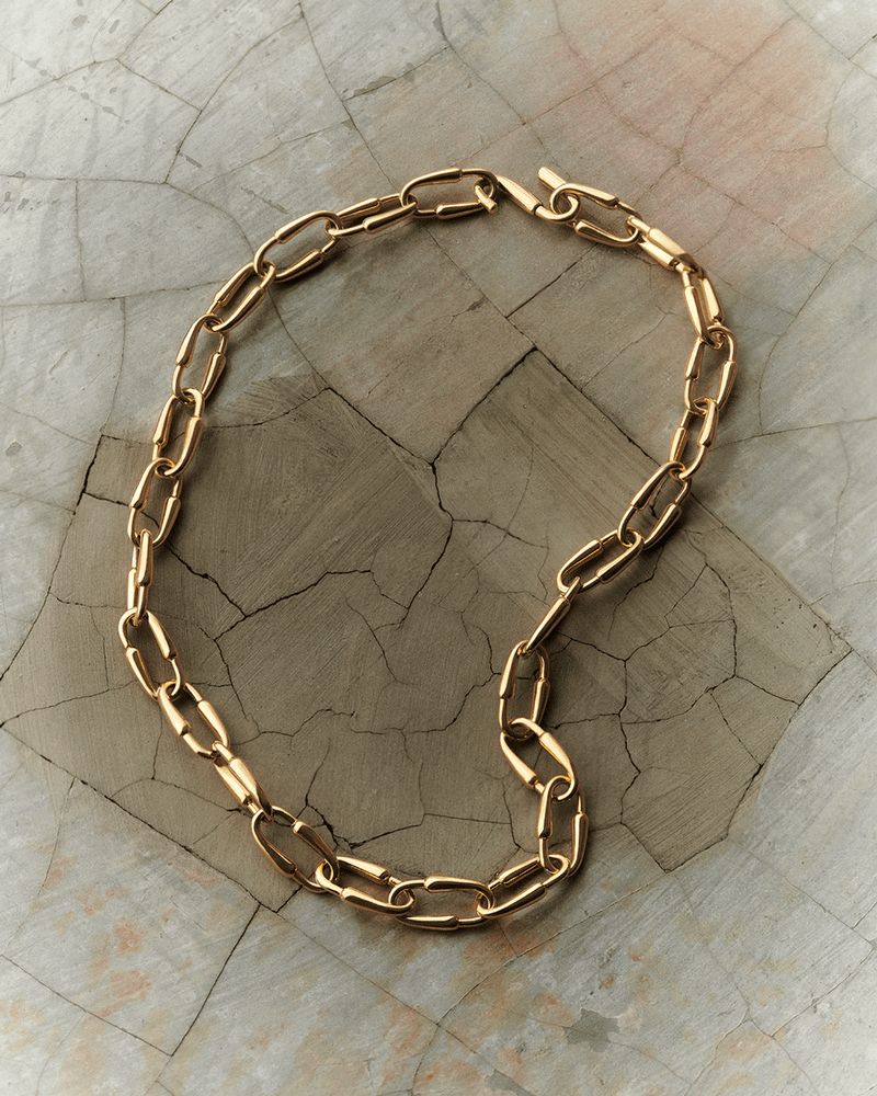 Loop gliederkette - 
  
    Messing / 18K Goldplattierung
  
