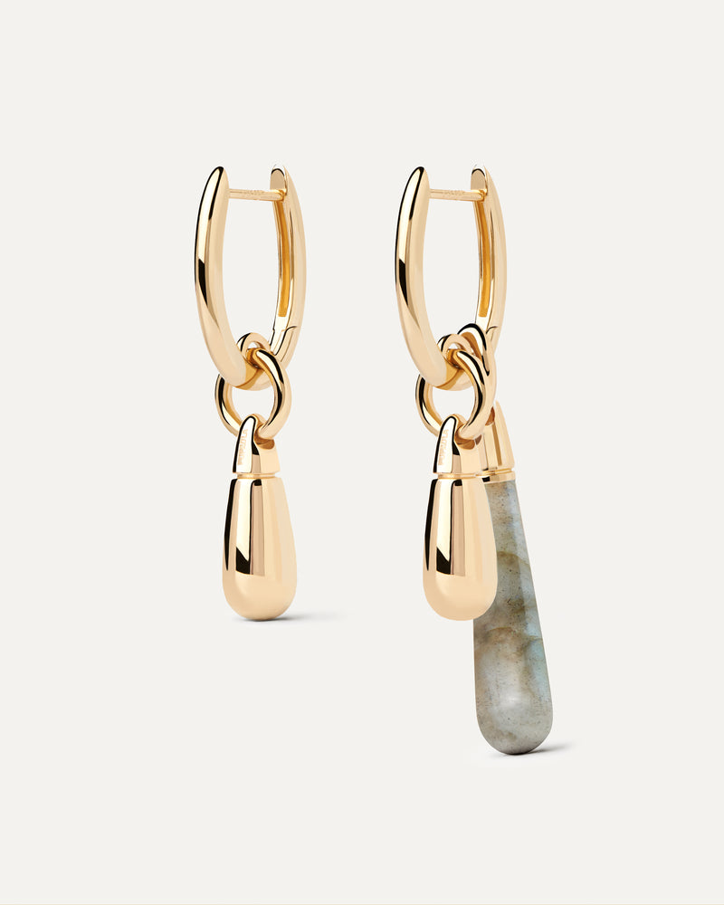 Ciondolo Labradorite Large Drop - 
  
    Argento sterling / Placcatura in Oro 18K
  
