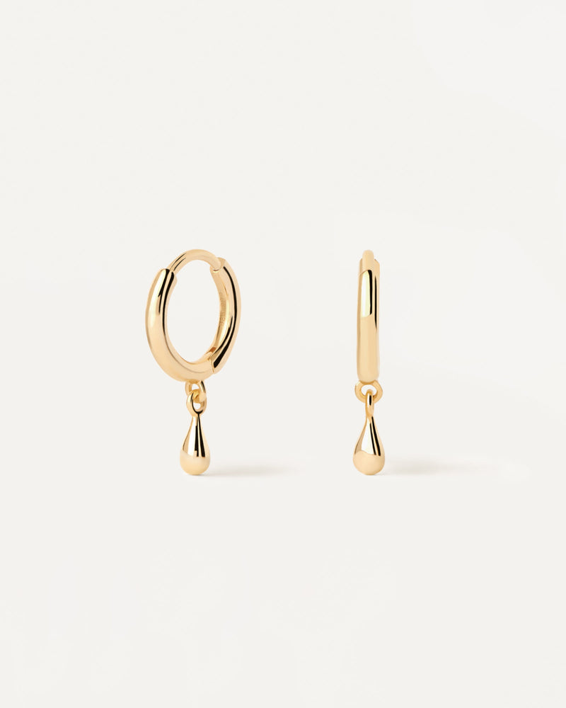 Teardrop Single Hoop Earring - 
  
    Sterling Silver / 18K Gold plating
  
