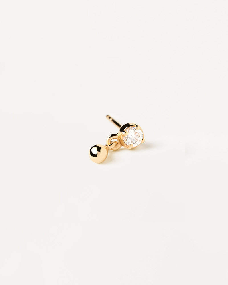 Water single stud Earring - 
  
    Sterling Silver / 18K Gold plating
  
