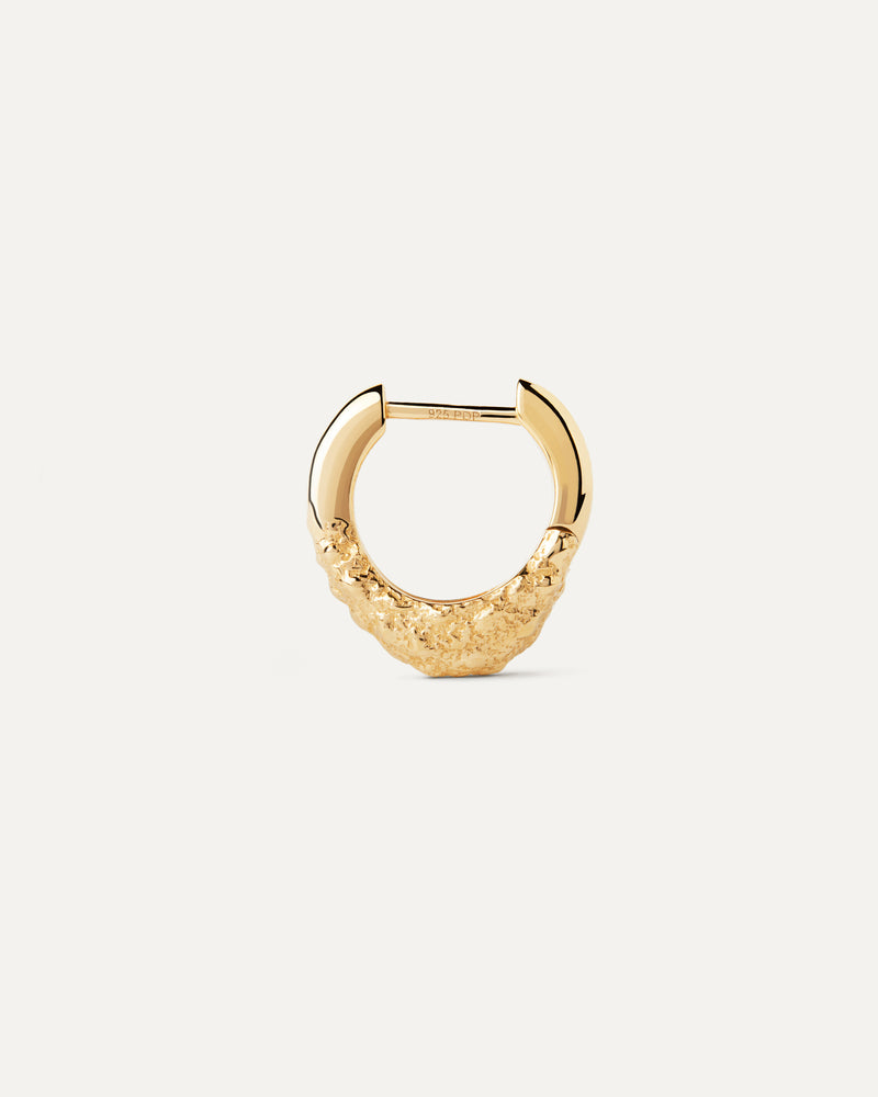 Orecchino A Cerchio Singolo Duna - 
  
    Argento sterling / Placcatura in Oro 18K
  
