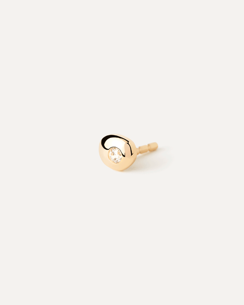 Sand single stud earring - 
  
    Sterling Silver / 18K Gold plating
  
