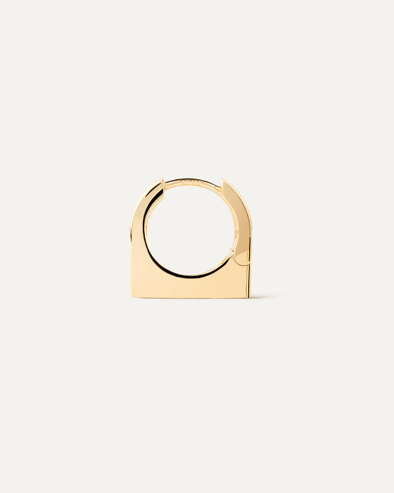 New York single hoop - 
  
    Sterling Silver / 18K Gold plating
  
