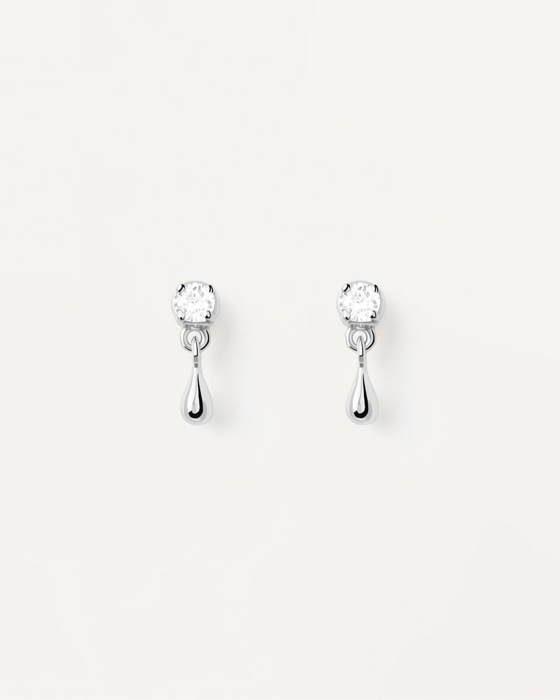 Water silver single stud Earring - 
  
    Sterling Silver
  
