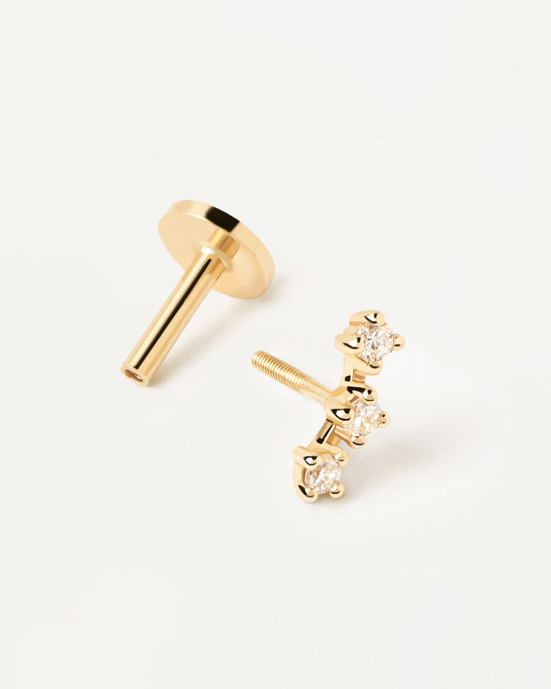 Piercing oreja de Diamantes Y oro Brooklyn - 
  
    Oro 18K
  
