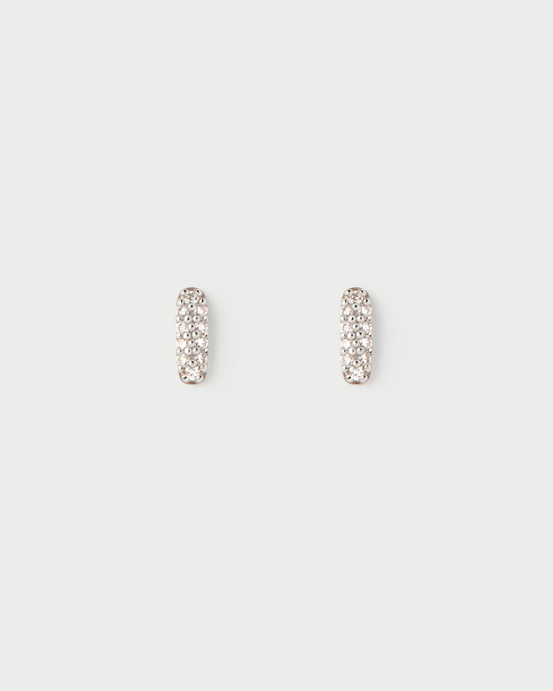 Diamonds and gold Pop single earring - 
  
    18K Gold
  
