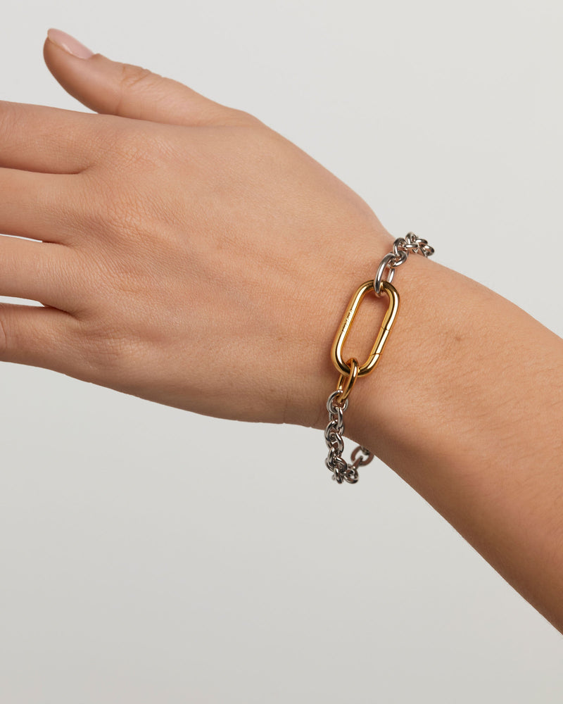 Beat Chain Bracelet - 
  
    Brass / Rhodium silver plating
  
