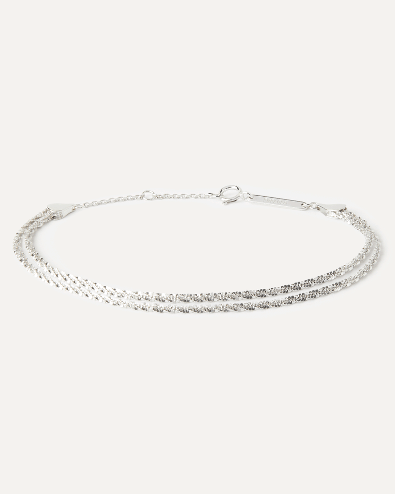 Pulsera cadena de plata Double sparkle - 
  
    Plata de Ley
  
