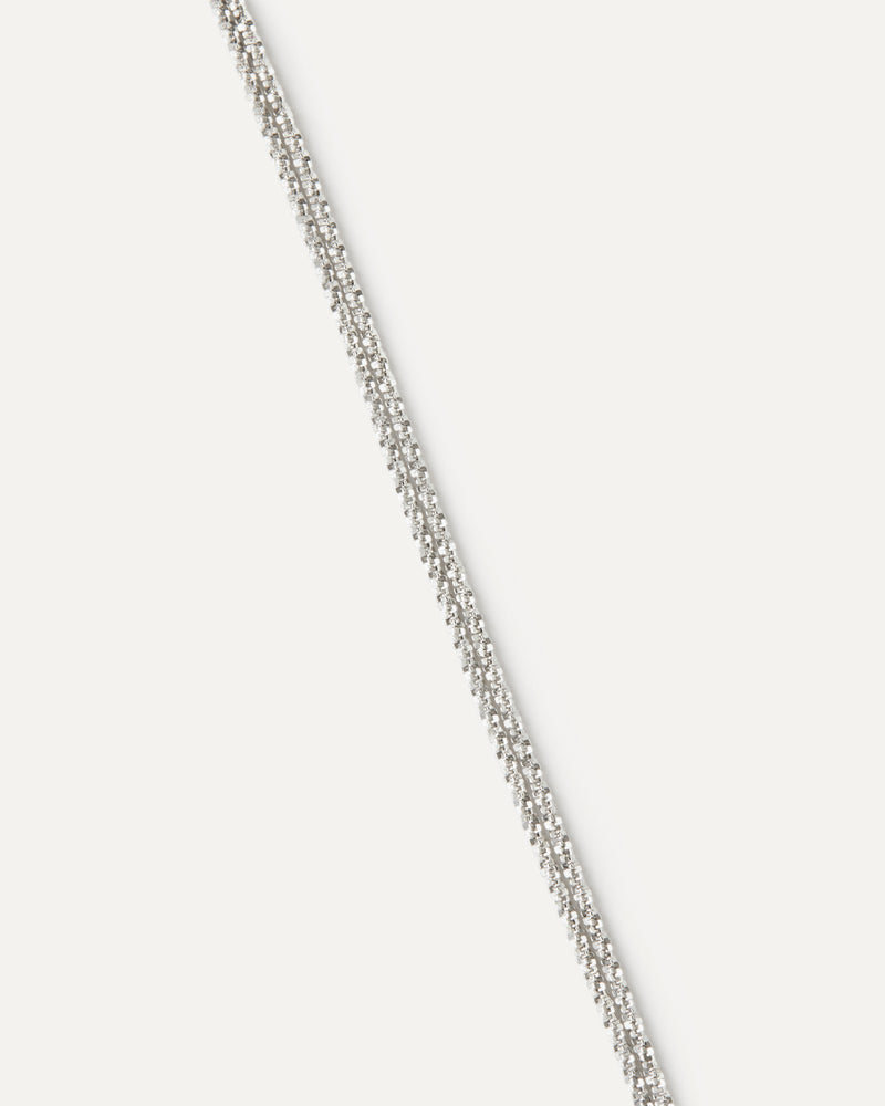 Bracelet chaîne en argent Double Sparkle - 
  
    Argent massif
  
