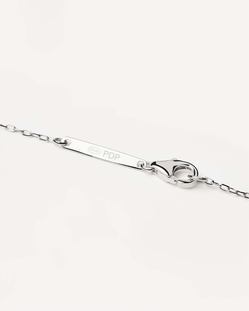 Diamonds and White Gold Solitaire Mini Necklace - 
  
    18K White gold / Rhodium silver plating
  
